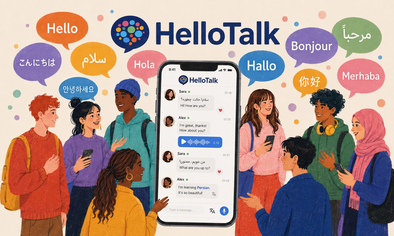 مخاطبان مناسب اپلیکیشن HelloTalk